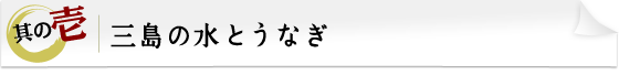 其の壱：三島の水とうなぎ